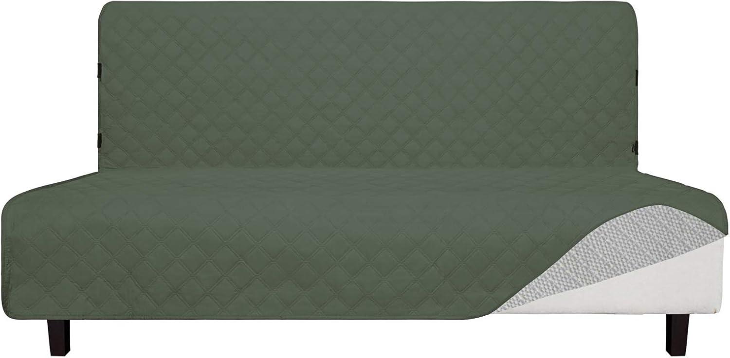 image:imageEasyGoing Sofa Slipcover Waterproof Couch Cover for 3 Cushion Couch Sofa Cover Furniture Protector Cover Pets Covers Washable NonSlip Fabric Pets Kids Children Dog Cat Sofa ChocolateGreyish Green