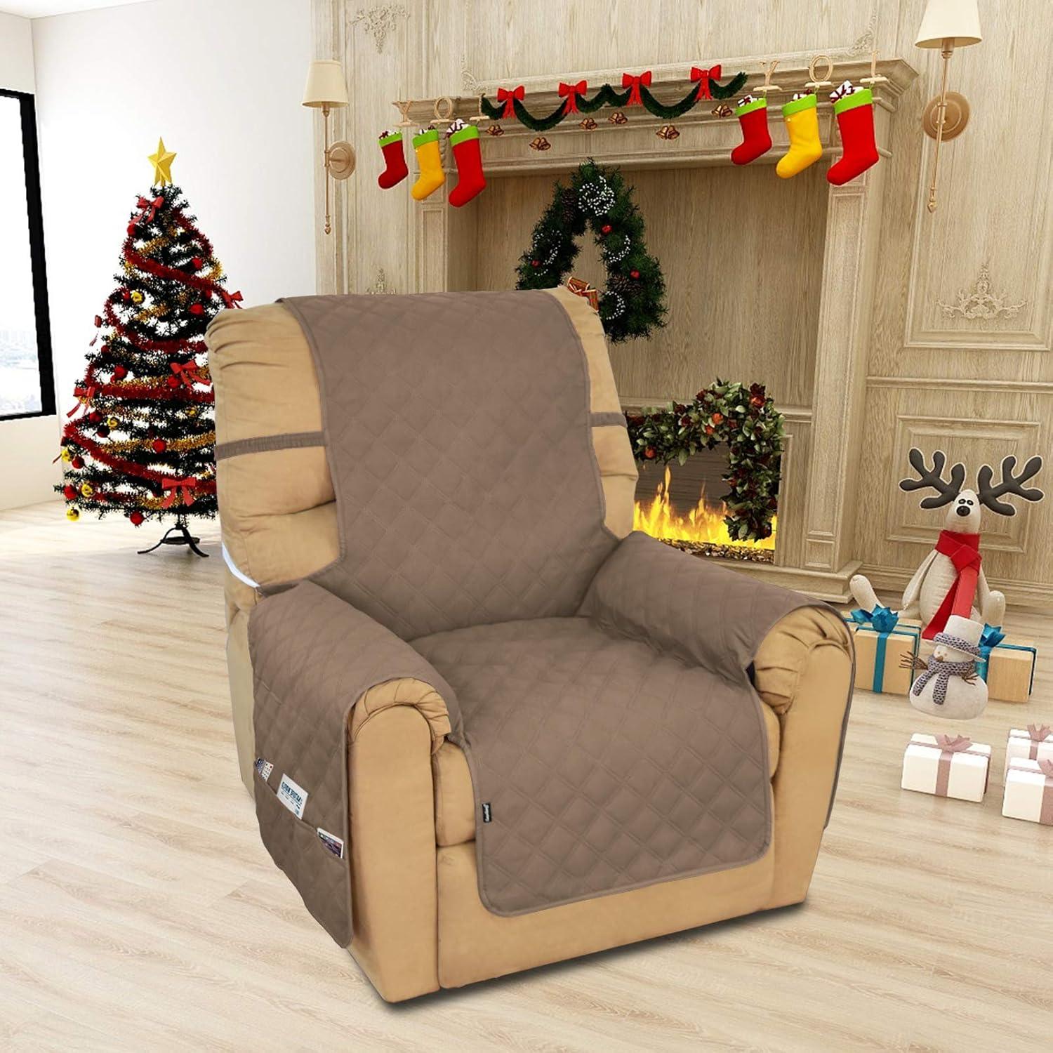 image:imageEasyGoing Sofa Slipcover Waterproof Couch Cover for 3 Cushion Couch Sofa Cover Furniture Protector Cover Pets Covers Washable NonSlip Fabric Pets Kids Children Dog Cat Sofa ChocolateCamel