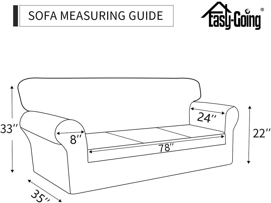 image:imageEasyGoing Sofa Slipcover Waterproof Couch Cover for 3 Cushion Couch Sofa Cover Furniture Protector Cover Pets Covers Washable NonSlip Fabric Pets Kids Children Dog Cat Sofa ChocolateGreyish Green