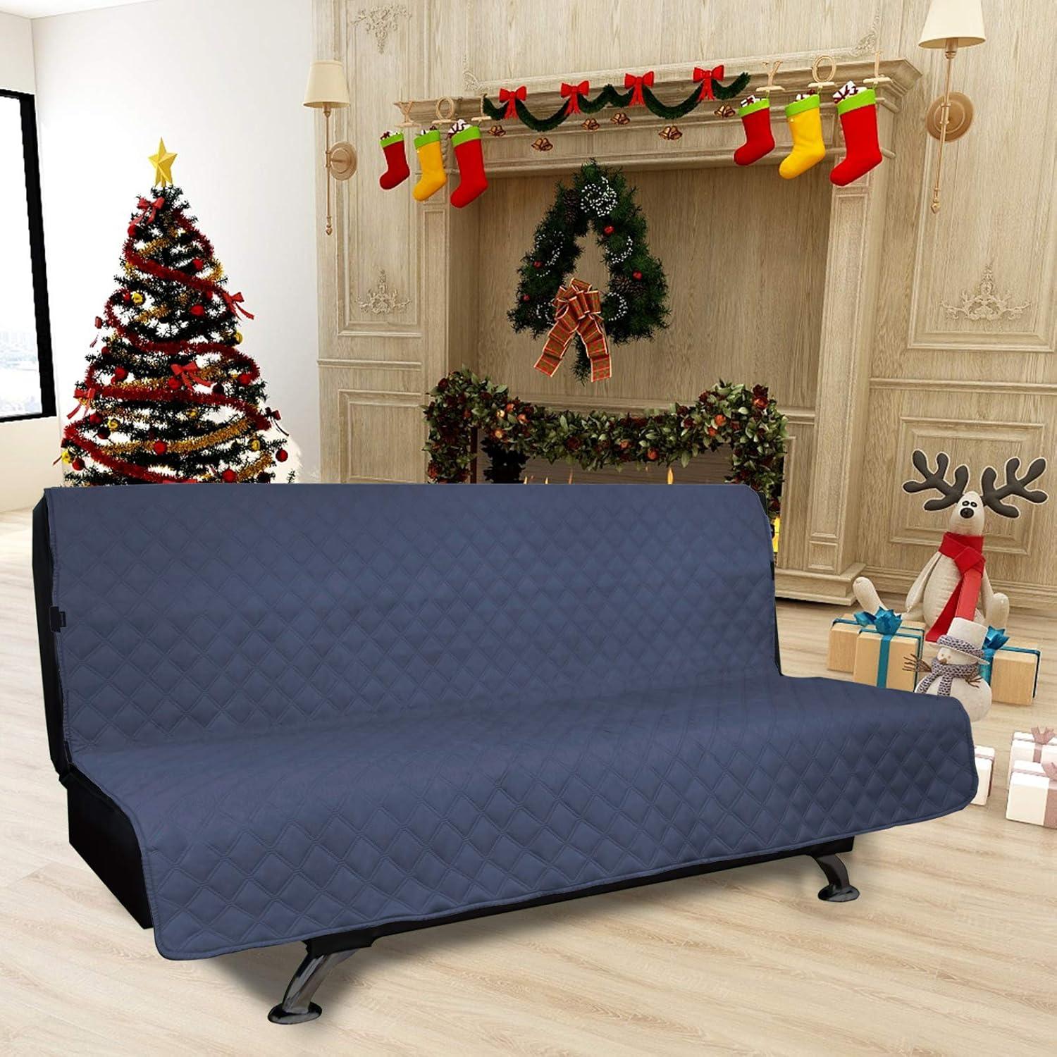 image:imageEasyGoing Sofa Slipcover Waterproof Couch Cover for 3 Cushion Couch Sofa Cover Furniture Protector Cover Pets Covers Washable NonSlip Fabric Pets Kids Children Dog Cat Sofa ChocolateNavy