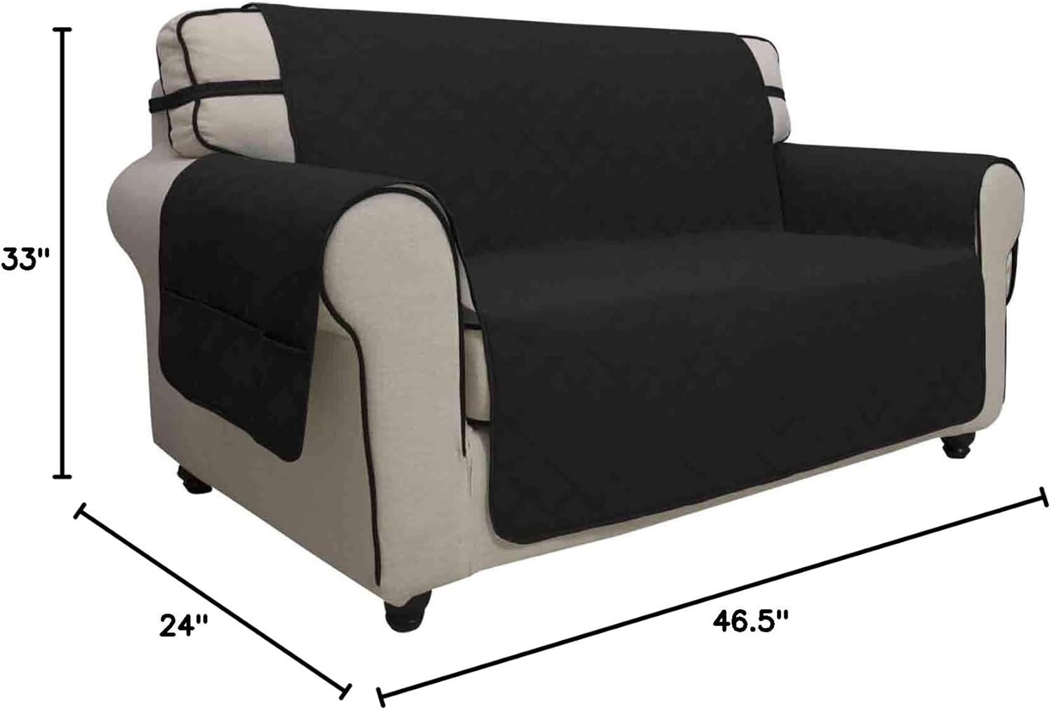image:imageEasyGoing Sofa Slipcover Waterproof Couch Cover for 3 Cushion Couch Sofa Cover Furniture Protector Cover Pets Covers Washable NonSlip Fabric Pets Kids Children Dog Cat Sofa ChocolateBlack