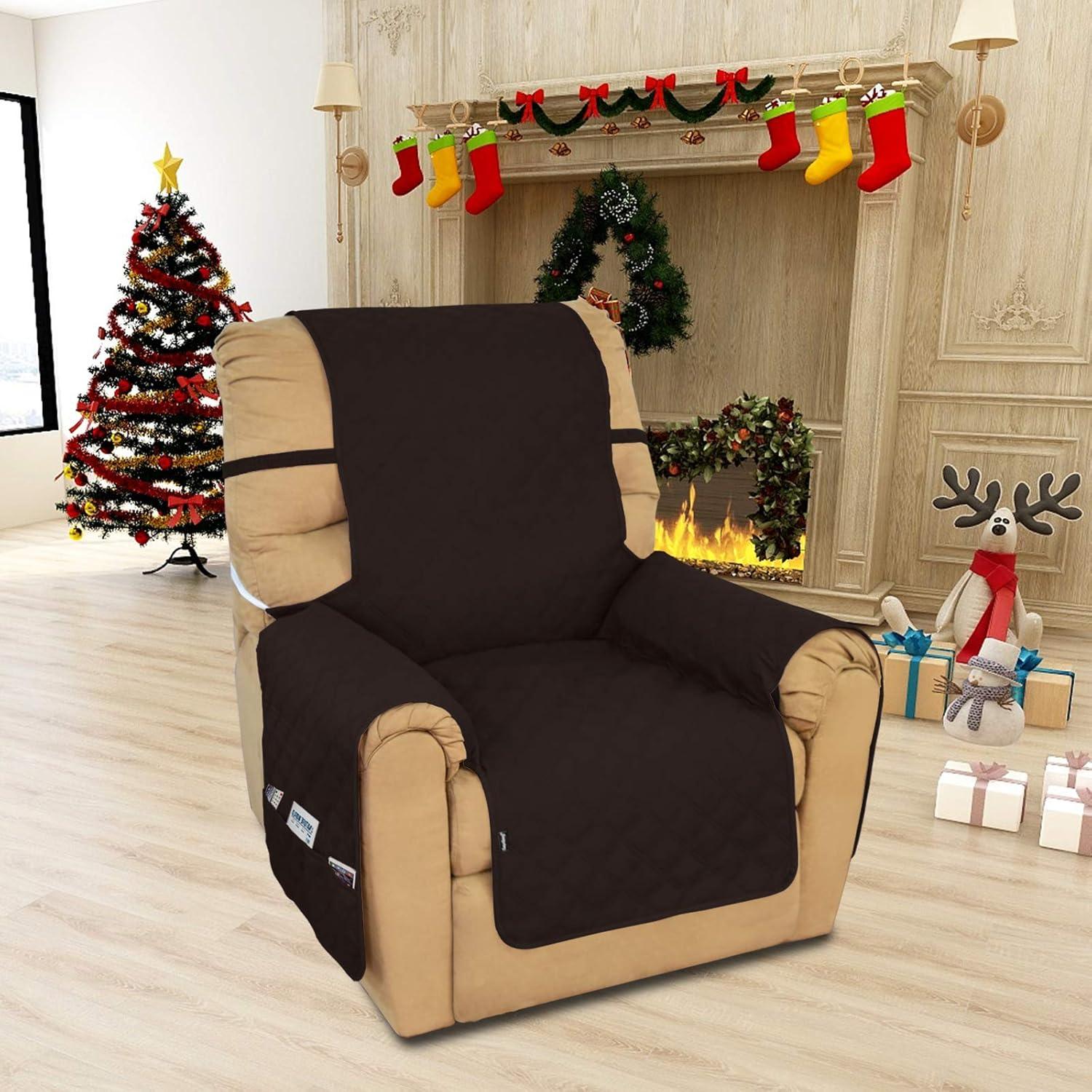 image:imageEasyGoing Sofa Slipcover Waterproof Couch Cover for 3 Cushion Couch Sofa Cover Furniture Protector Cover Pets Covers Washable NonSlip Fabric Pets Kids Children Dog Cat Sofa ChocolateBlack