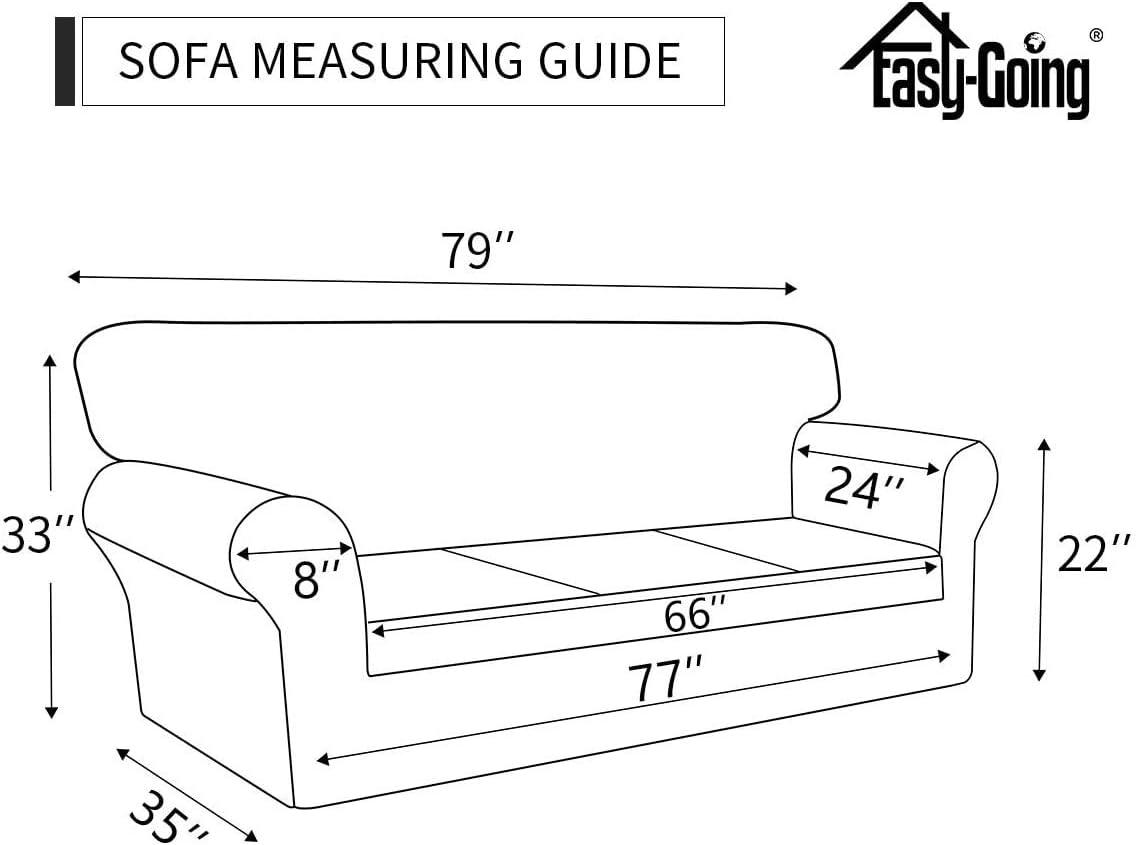 image:imageEasyGoing Sofa Slipcover Waterproof Couch Cover for 3 Cushion Couch Sofa Cover Furniture Protector Cover Pets Covers Washable NonSlip Fabric Pets Kids Children Dog Cat Sofa ChocolateBlack