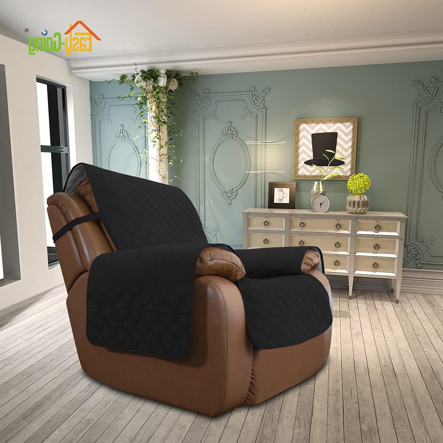 image:imageEasyGoing Sofa Slipcover Waterproof Couch Cover for 3 Cushion Couch Sofa Cover Furniture Protector Cover Pets Covers Washable NonSlip Fabric Pets Kids Children Dog Cat Sofa ChocolateBlack
