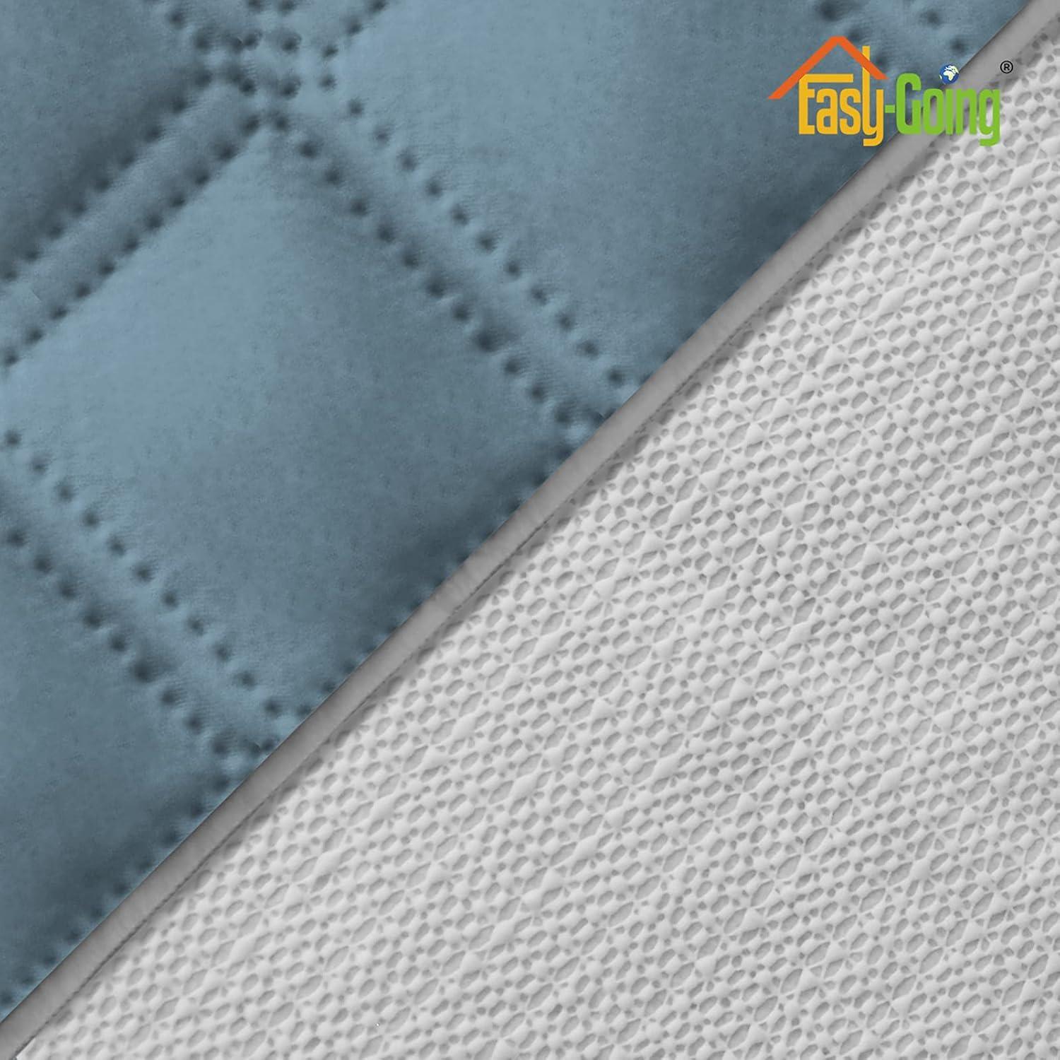image:imageEasyGoing Sofa Slipcover Waterproof Couch Cover for 3 Cushion Couch Sofa Cover Furniture Protector Cover Pets Covers Washable NonSlip Fabric Pets Kids Children Dog Cat Sofa ChocolateLight Blue