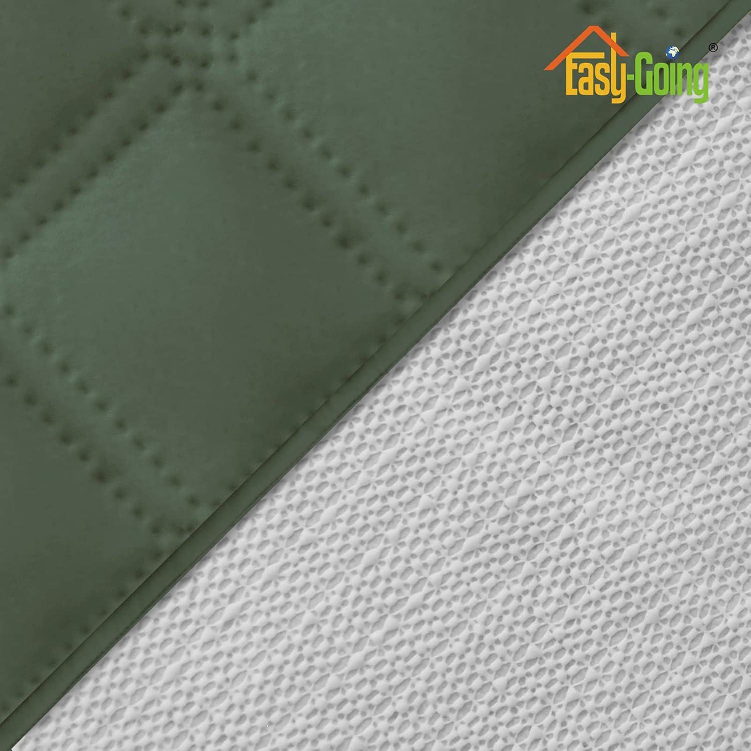image:imageEasyGoing Sofa Slipcover Waterproof Couch Cover for 3 Cushion Couch Sofa Cover Furniture Protector Cover Pets Covers Washable NonSlip Fabric Pets Kids Children Dog Cat Sofa ChocolateGreyish Green