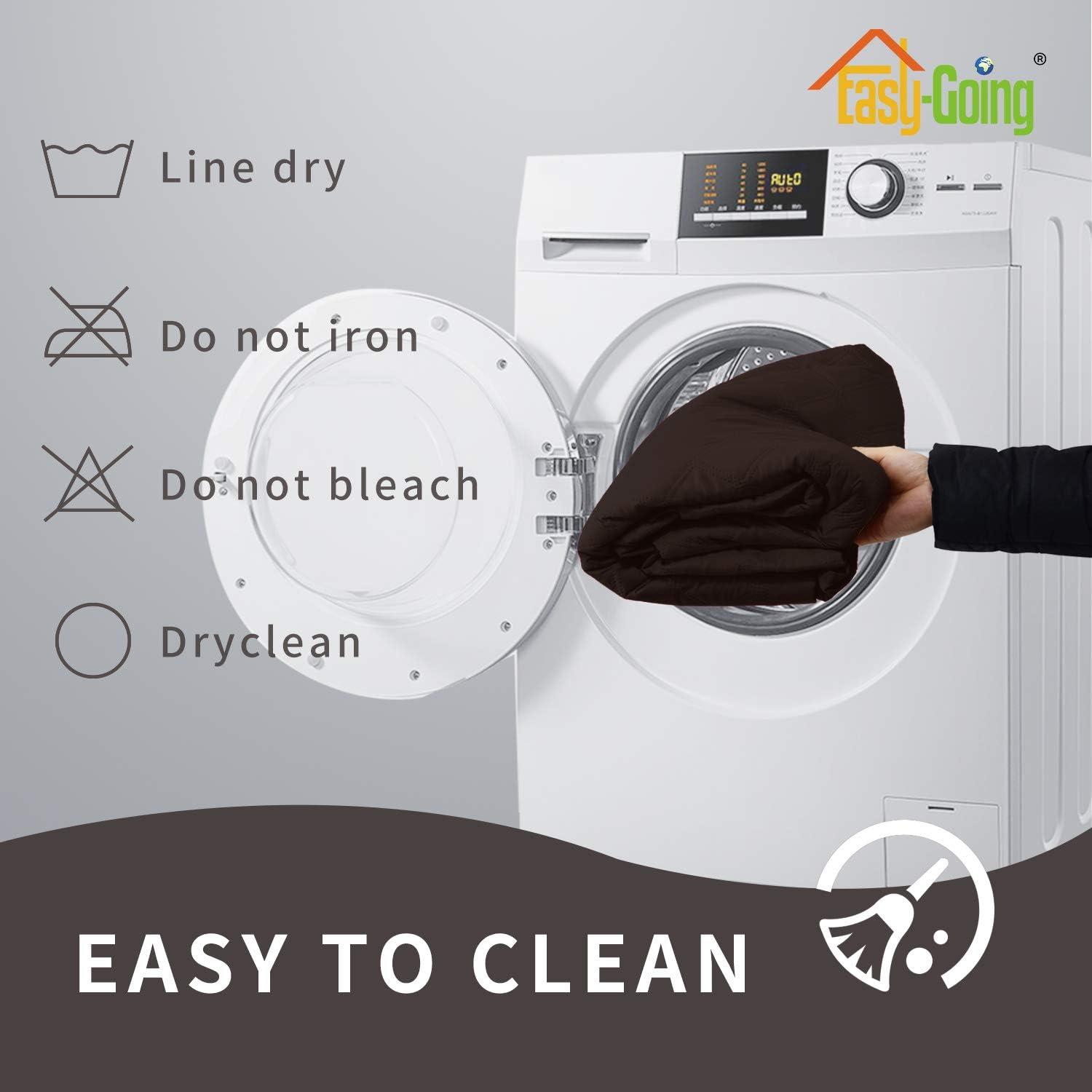 image:imageEasyGoing Sofa Slipcover Waterproof Couch Cover for 3 Cushion Couch Sofa Cover Furniture Protector Cover Pets Covers Washable NonSlip Fabric Pets Kids Children Dog Cat Sofa ChocolateChocolate