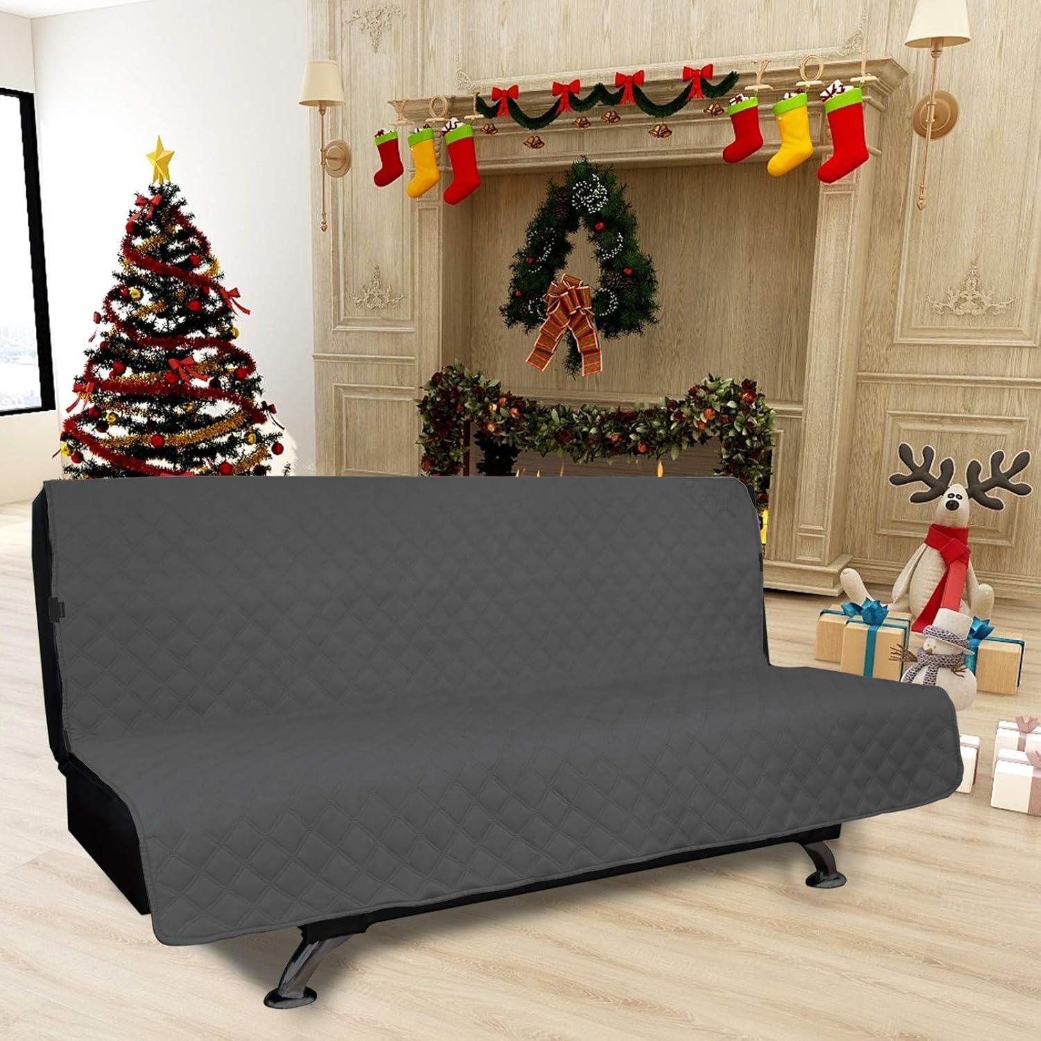 image:imageEasyGoing Sofa Slipcover Waterproof Couch Cover for 3 Cushion Couch Sofa Cover Furniture Protector Cover Pets Covers Washable NonSlip Fabric Pets Kids Children Dog Cat Sofa ChocolateDark Gray