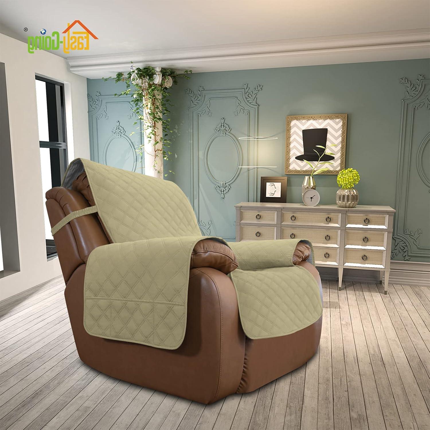 image:imageEasyGoing Sofa Slipcover Waterproof Couch Cover for 3 Cushion Couch Sofa Cover Furniture Protector Cover Pets Covers Washable NonSlip Fabric Pets Kids Children Dog Cat Sofa ChocolateSand