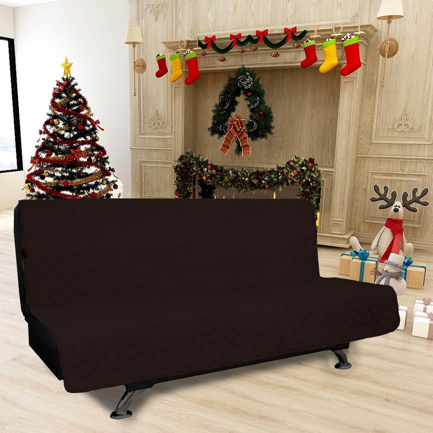 image:imageEasyGoing Sofa Slipcover Waterproof Couch Cover for 3 Cushion Couch Sofa Cover Furniture Protector Cover Pets Covers Washable NonSlip Fabric Pets Kids Children Dog Cat Sofa ChocolateChocolate