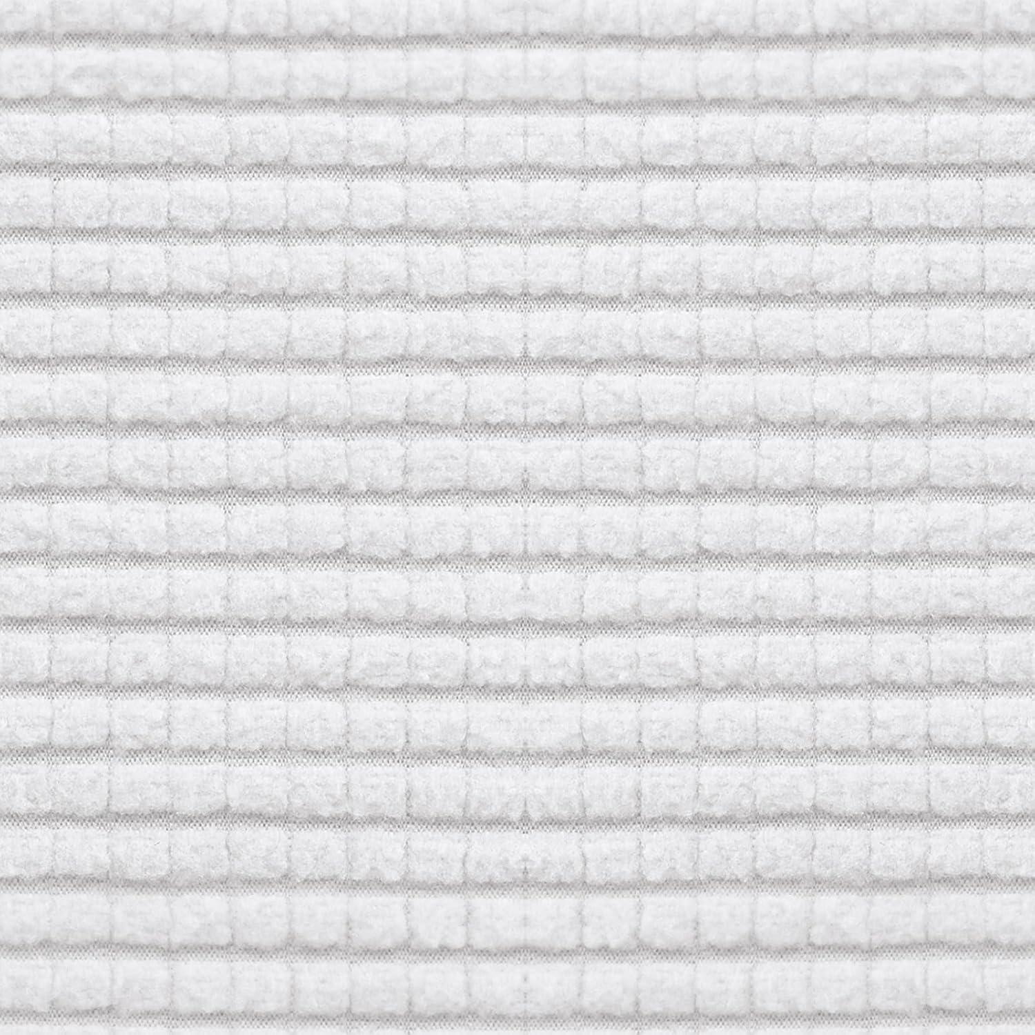 image:imageEasyGoing Stretch 4 Pieces Couch Cushion Covers for Sectional Sofa LeftRight L Shape Chaise Lounge Sofa Seat slipcover AntiSlip Sofa Cover Soft 3 Seater 1 Chaise Dark GraySnow White