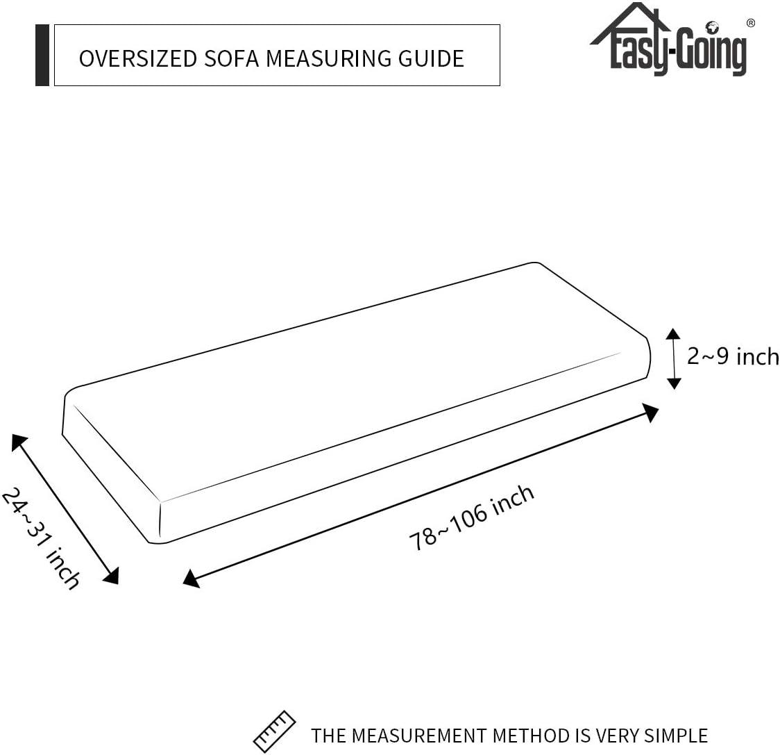 image:imageEasyGoing Stretch 4 Pieces Couch Cushion Covers for Sectional Sofa LeftRight L Shape Chaise Lounge Sofa Seat slipcover AntiSlip Sofa Cover Soft 3 Seater 1 Chaise Dark GrayBluestone