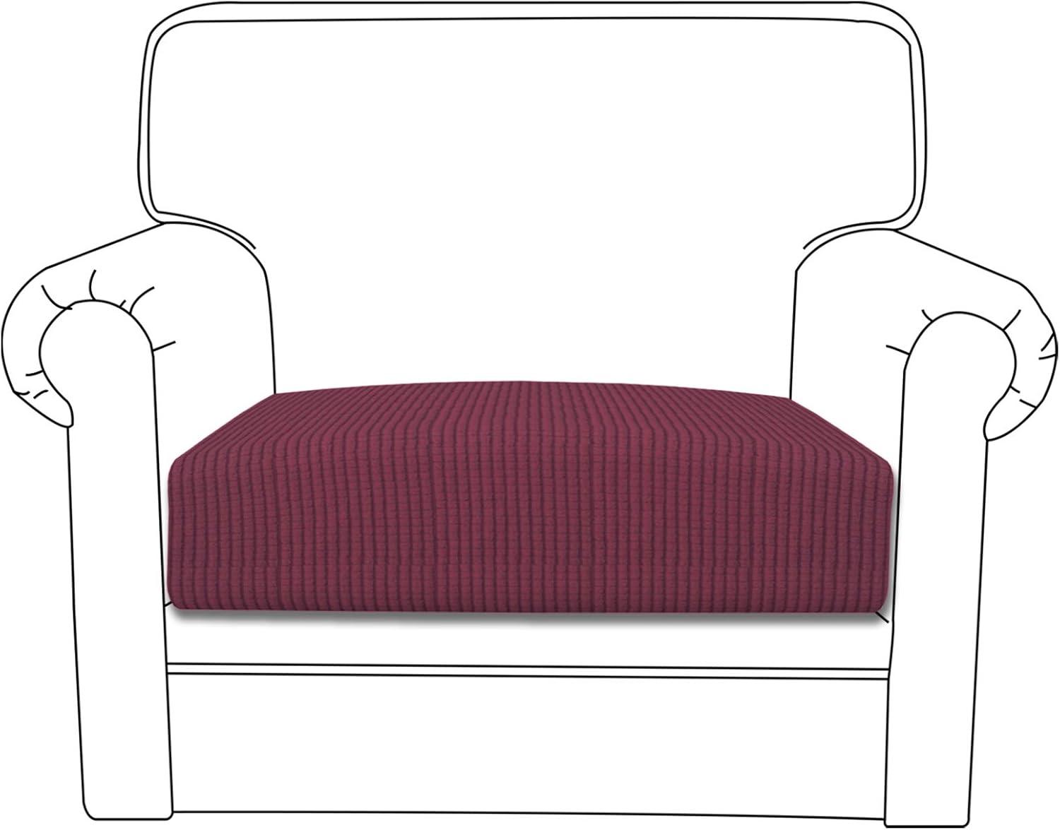 image:imageEasyGoing Stretch 4 Pieces Couch Cushion Covers for Sectional Sofa LeftRight L Shape Chaise Lounge Sofa Seat slipcover AntiSlip Sofa Cover Soft 3 Seater 1 Chaise Dark GrayAsh Rose