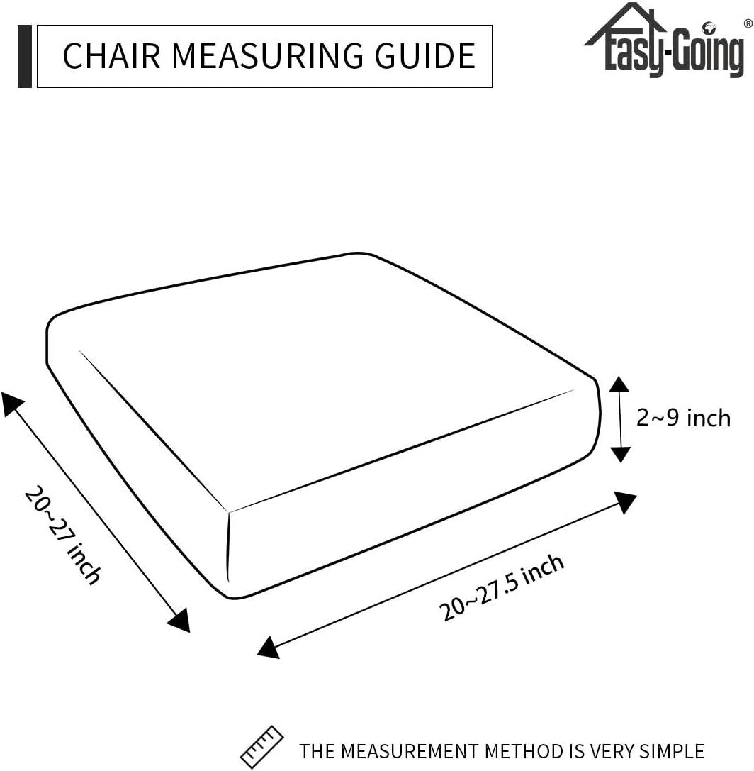 image:imageEasyGoing Stretch 4 Pieces Couch Cushion Covers for Sectional Sofa LeftRight L Shape Chaise Lounge Sofa Seat slipcover AntiSlip Sofa Cover Soft 3 Seater 1 Chaise Dark GrayGolden
