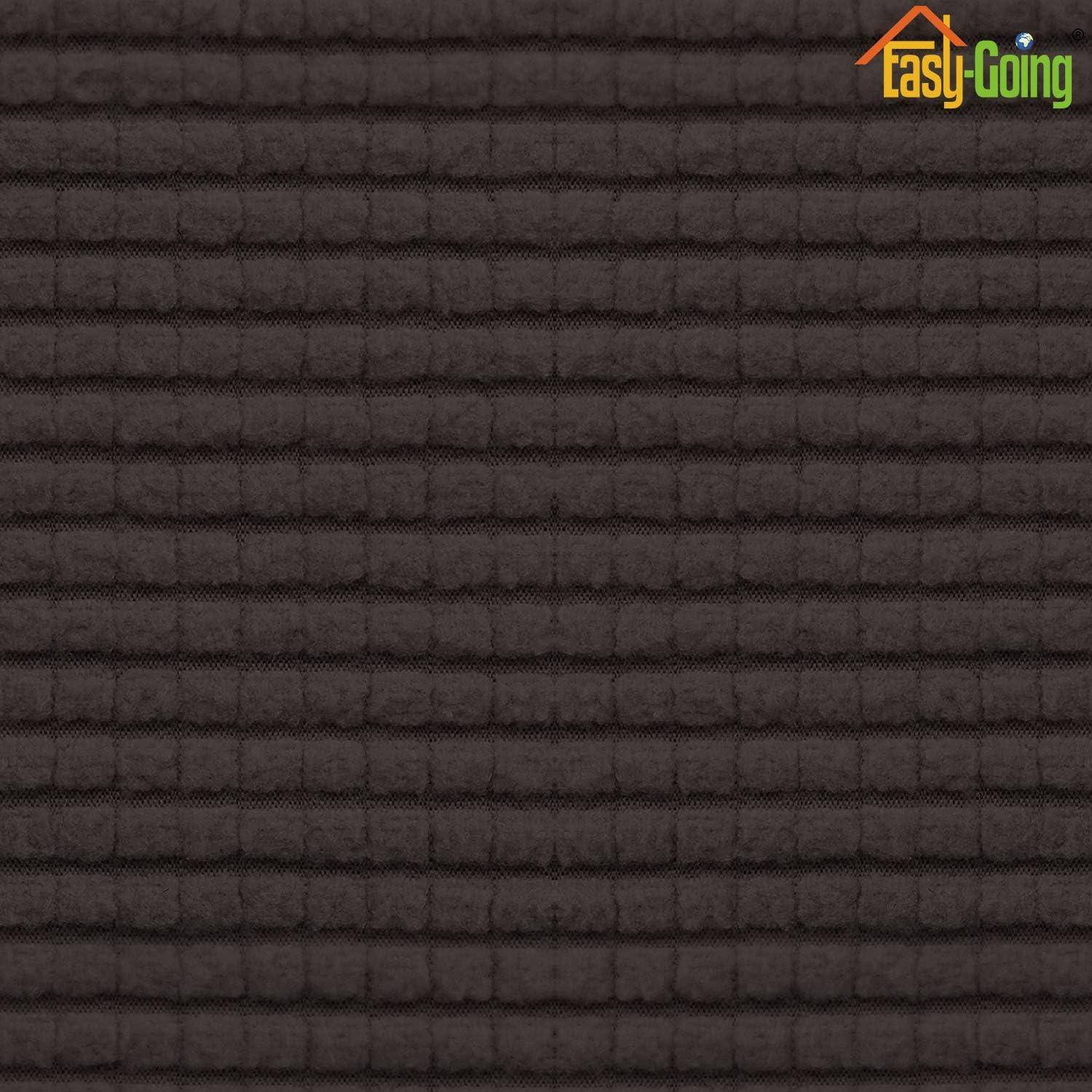 image:imageEasyGoing Stretch Futon Slipcover Armless Futon Bed Cover Furniture Protector Without Armrests with Elastic Bottom for Kids Soft Jacquard Fabric Small Checks Large Dark GrayChocolate