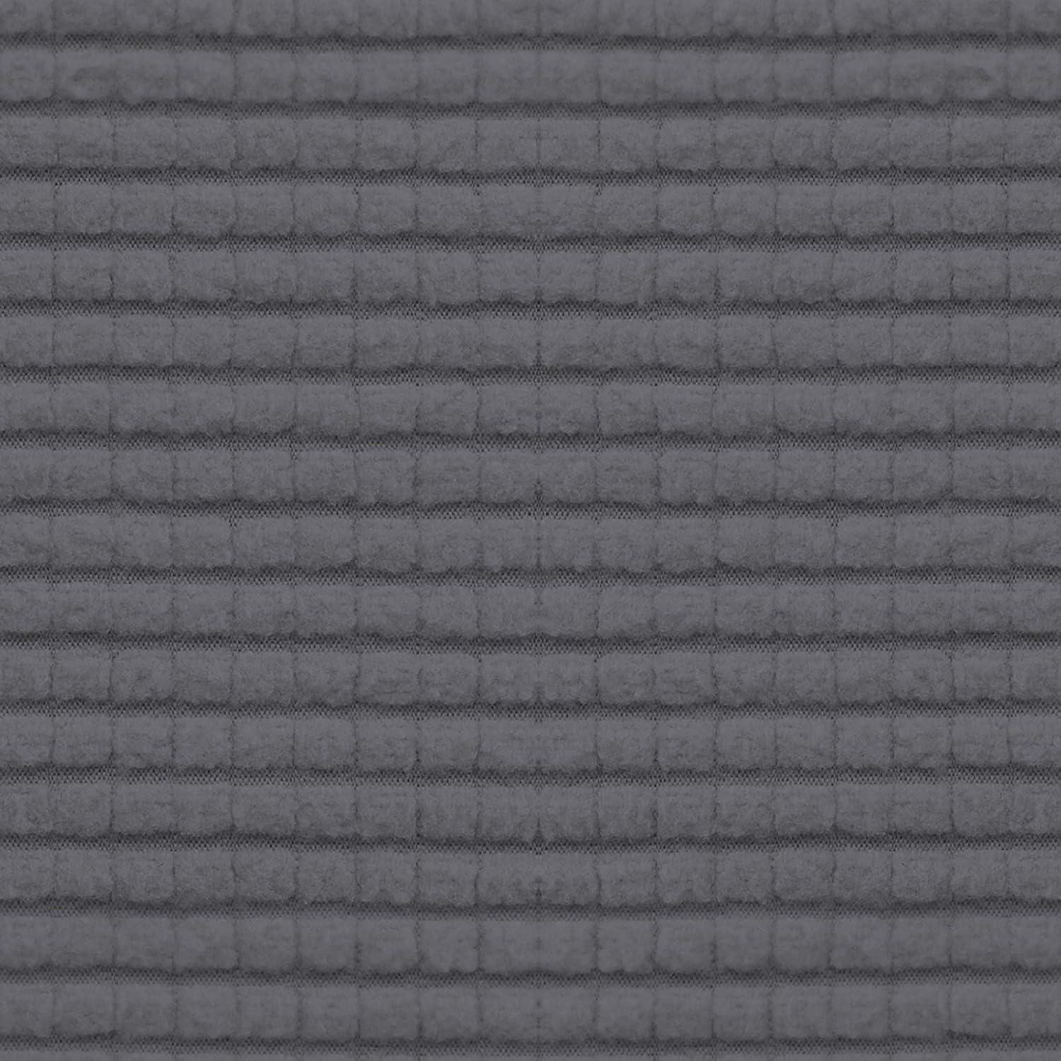 image:imageEasyGoing Stretch Futon Slipcover Armless Futon Bed Cover Furniture Protector Without Armrests with Elastic Bottom for Kids Soft Jacquard Fabric Small Checks Large Dark GrayGrey
