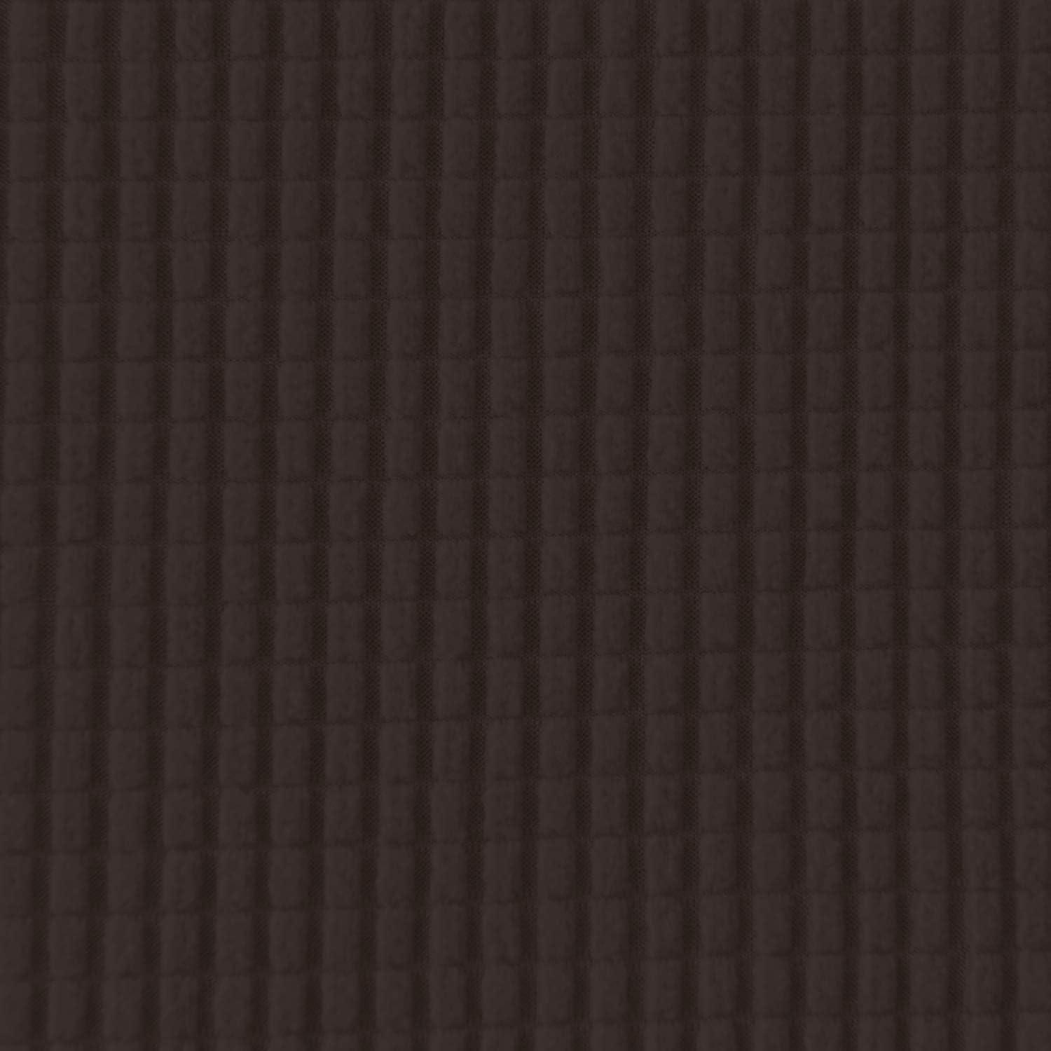 image:imageEasyGoing Stretch Futon Slipcover Armless Futon Bed Cover Furniture Protector Without Armrests with Elastic Bottom for Kids Soft Jacquard Fabric Small Checks Large Dark GrayChocolate