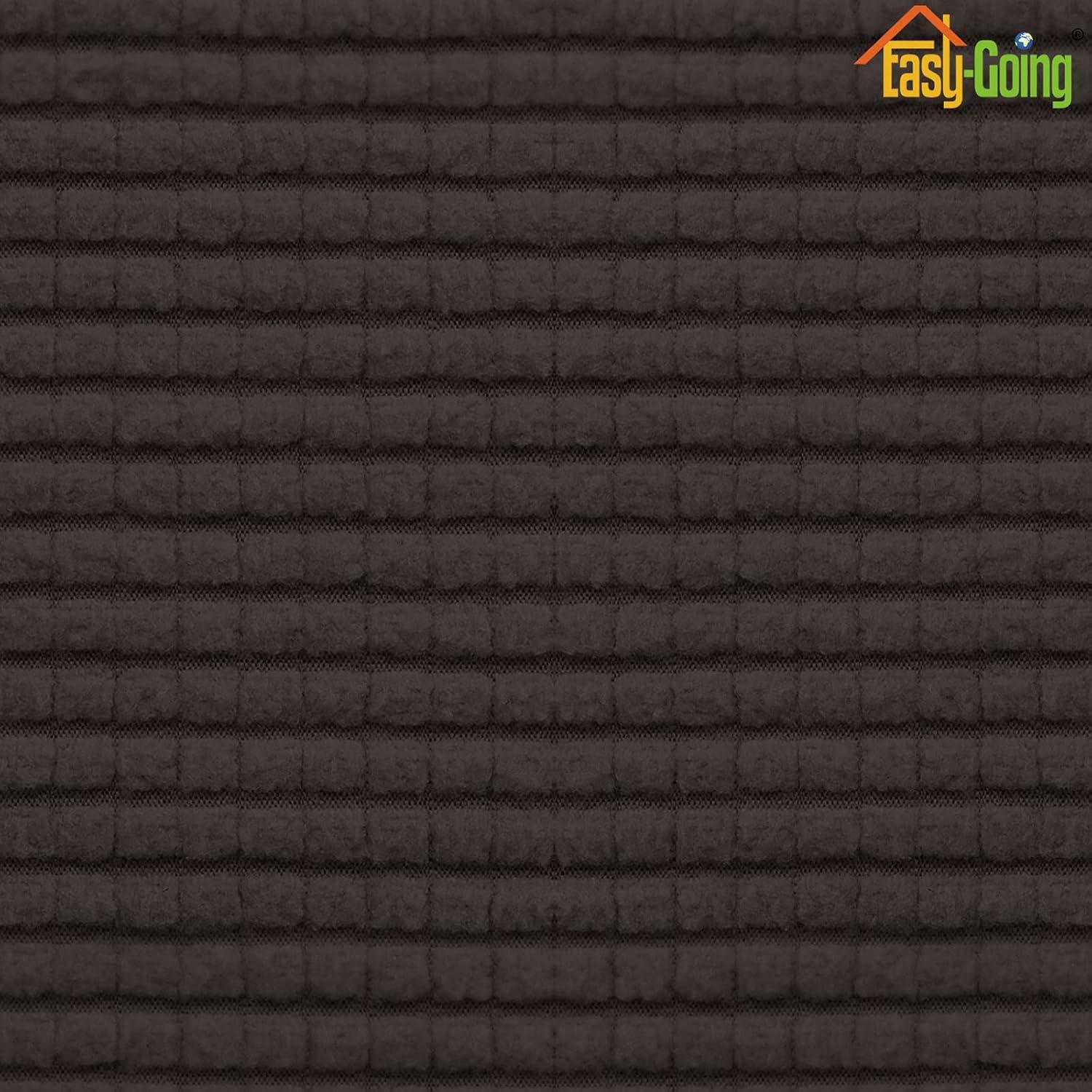 image:imageEasyGoing Stretch Ottoman Cover Length 2030in Folding Storage Stool Furniture Protector Soft Rectangle slipcover with Elastic BottomOttoman SmallDark GreyChocolate
