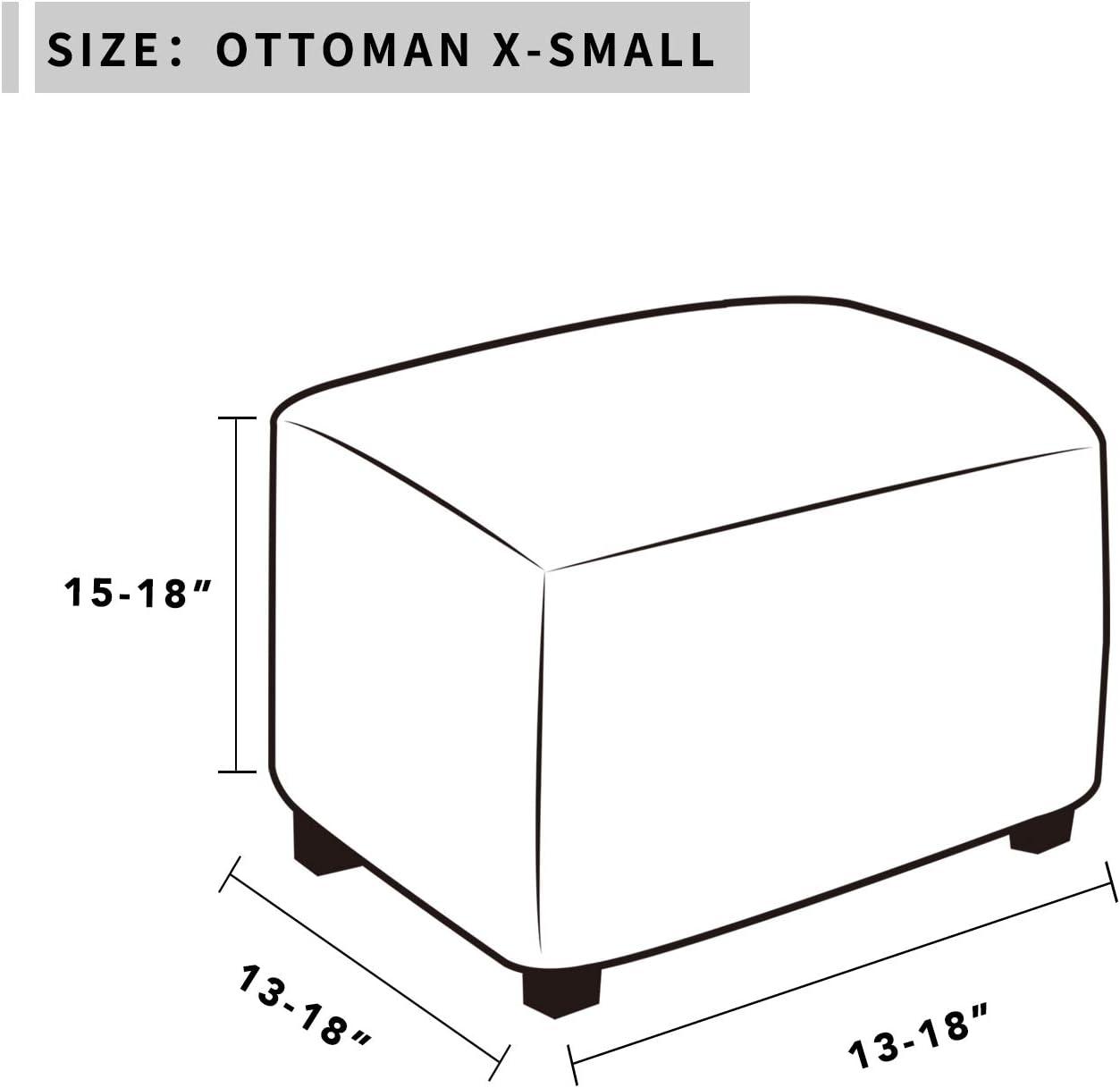 image:imageEasyGoing Stretch Ottoman Cover Length 2030in Folding Storage Stool Furniture Protector Soft Rectangle slipcover with Elastic BottomOttoman SmallDark GreyGreyish Green