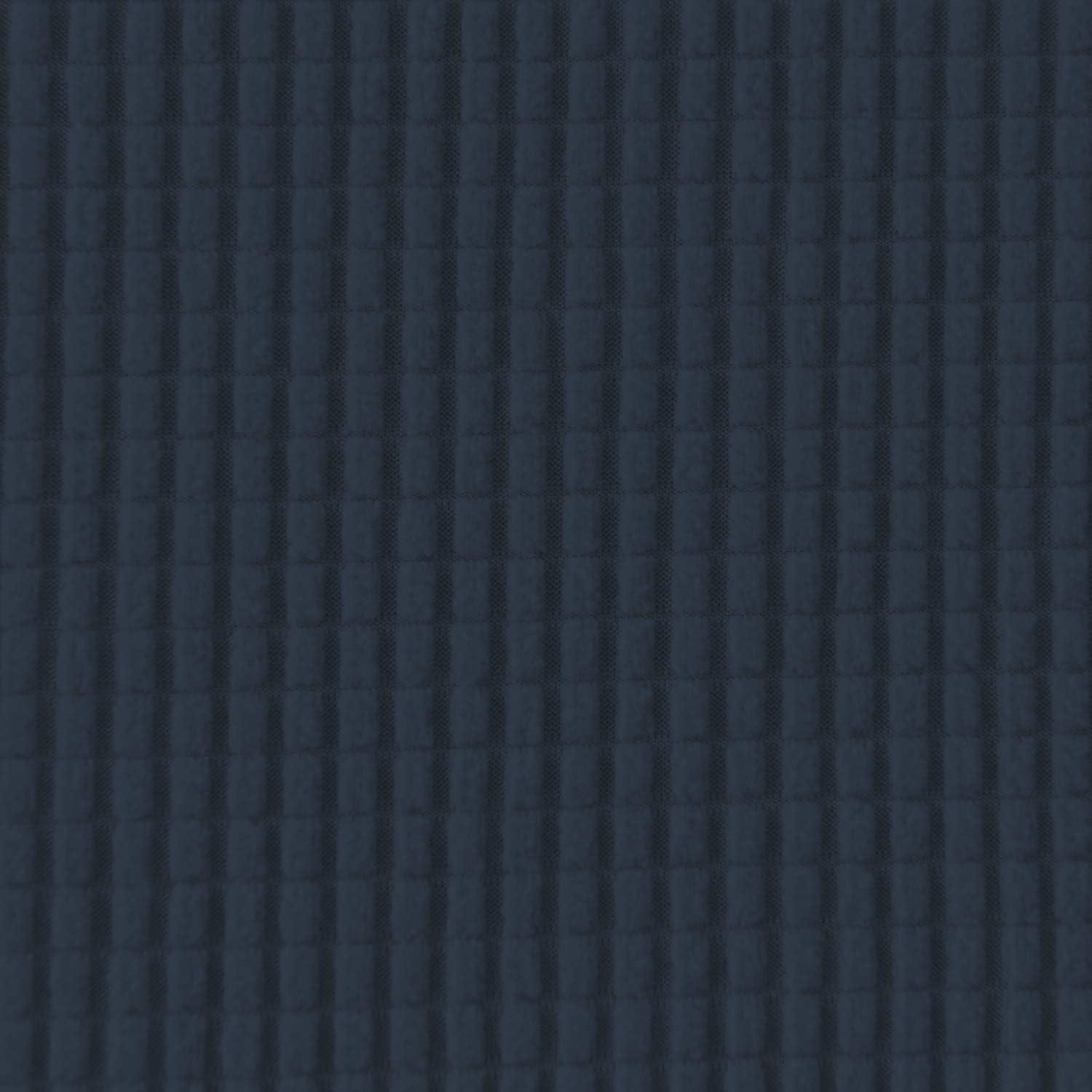 image:imageEasyGoing Stretch Wingback Chair Sofa Slipcover 1Piece Sofa Cover Furniture Protector Couch Soft with Elastic Bottom Spandex Jacquard Fabric Small ChecksWing ChairCamelDark Blue
