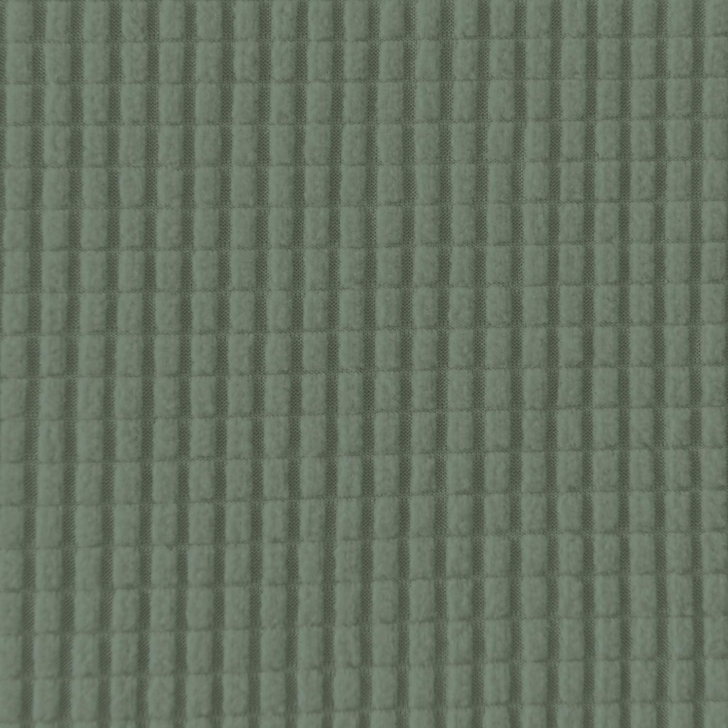 image:imageEasyGoing Stretch Wingback Chair Sofa Slipcover 1Piece Sofa Cover Furniture Protector Couch Soft with Elastic Bottom Spandex Jacquard Fabric Small ChecksWing ChairCamelGreyish Green