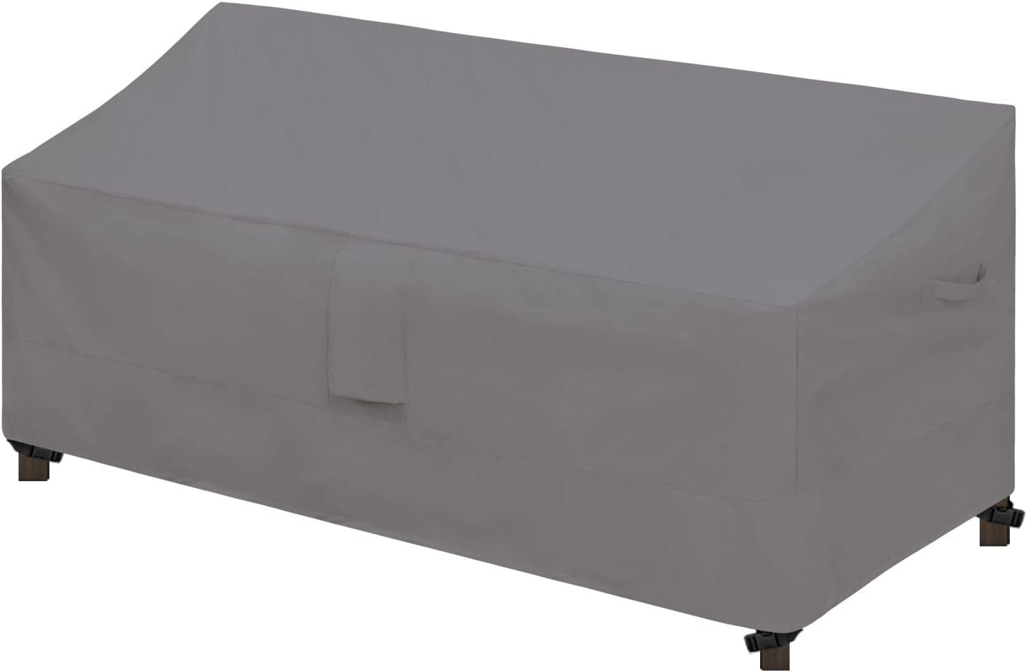 image:imageEasyGoing Waterproof Patio Sofa Cover UV Resistant 3 Seater Outdoor Sofa Cover Weatherproof Lawn Patio Furniture Cover with Tape Sealed Seam 79Wx37Dx35H inch BlackGrey