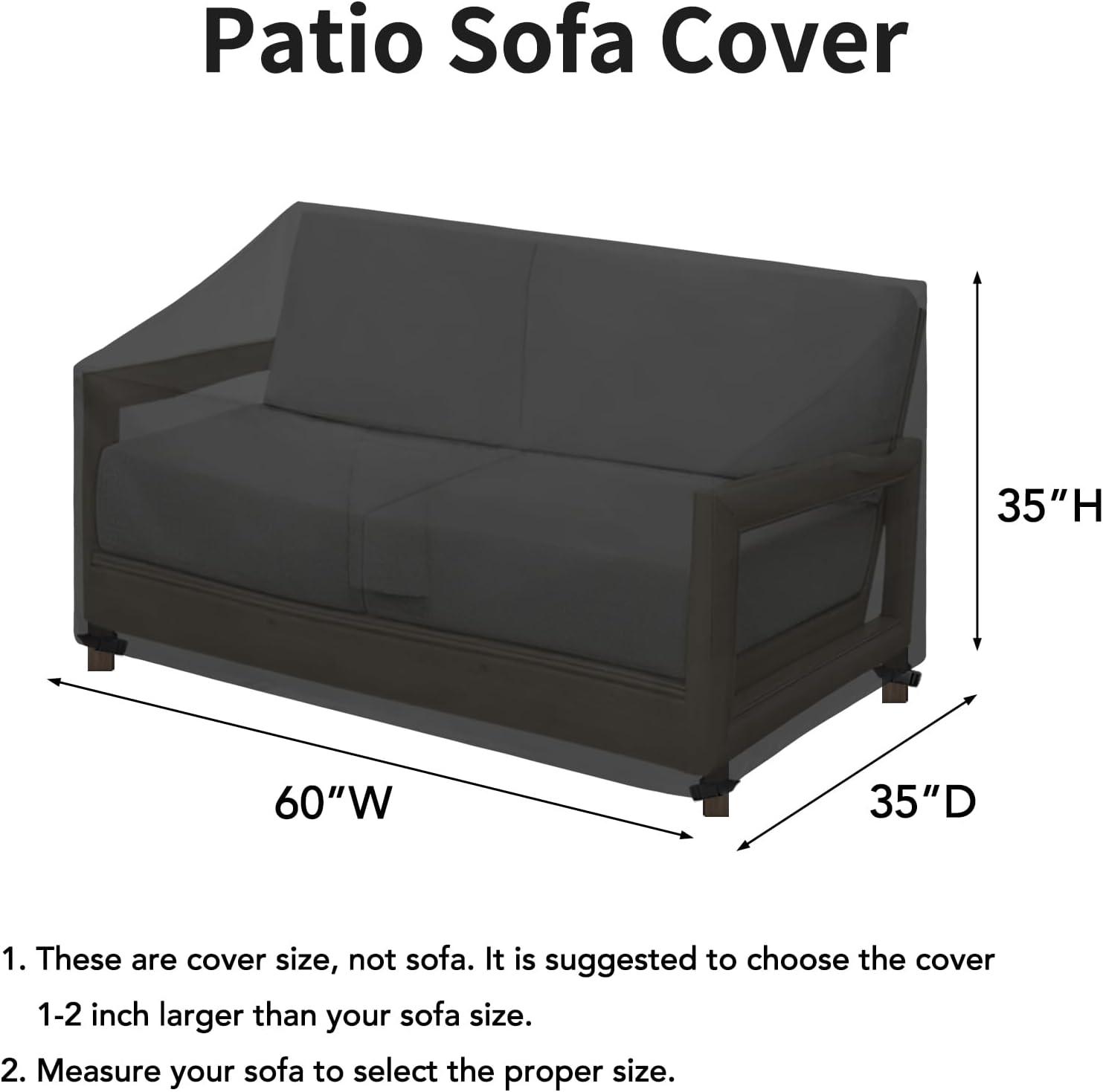 image:imageEasyGoing Waterproof Patio Sofa Cover UV Resistant 3 Seater Outdoor Sofa Cover Weatherproof Lawn Patio Furniture Cover with Tape Sealed Seam 79Wx37Dx35H inch BlackBlack