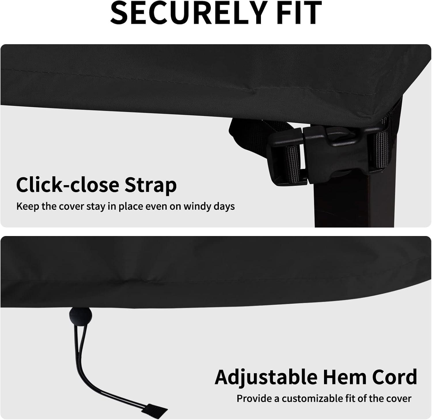 image:imageEasyGoing Waterproof Patio Sofa Cover UV Resistant 3 Seater Outdoor Sofa Cover Weatherproof Lawn Patio Furniture Cover with Tape Sealed Seam 79Wx37Dx35H inch BlackBlack