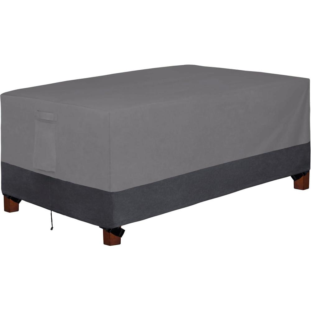 image:imageEasyGoing 600D Heavy Duty Round Patio Furniture Set Cover Waterproof Outdoor Table and Chair Set Cover 62DIAx 28H BlackGrayDark Gray