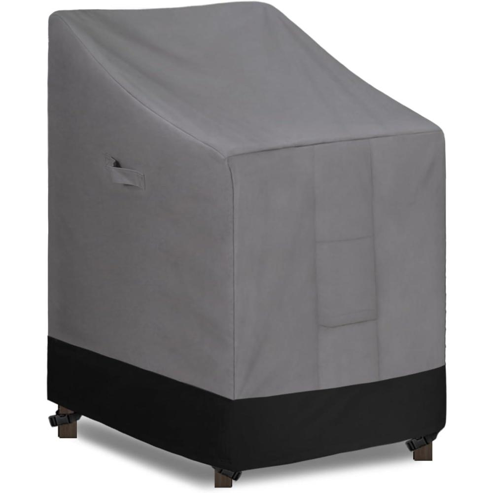 image:imageEasyGoing Outdoor Chair Cover Waterproof Heavy Duty Patio Chair Cover Windproof Outdoor Furniture Cover with Air Vent 2 Pack335Wx315Dx36H inch GrayDark GrayGrayBlack