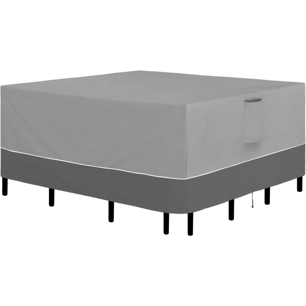 image:imageEasyGoing Patio Furniture Cover 110x84 Rectangle Outdoor Table and Chair Set Covers Waterproof UV Resistant Outdoor Sectional Sofa Set Covers GrayDark GrayGrayDark Gray