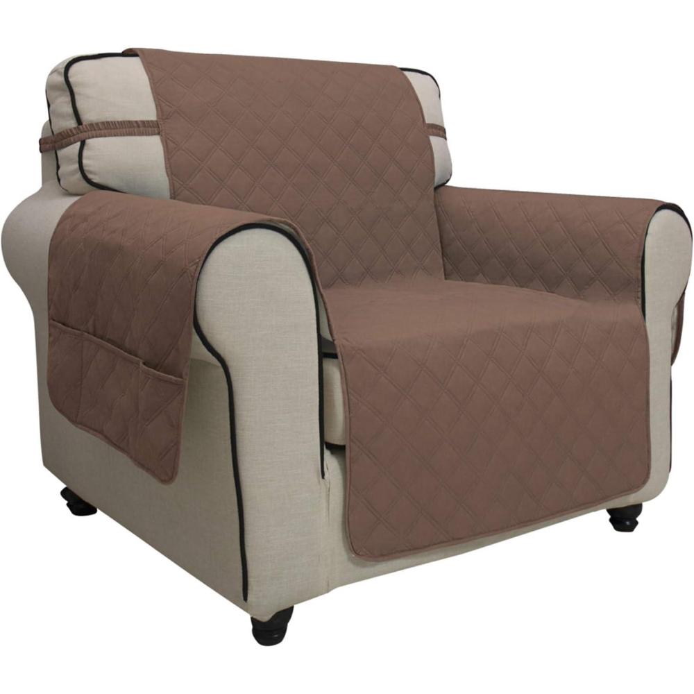 image:imageEasyGoing Sofa Slipcover Waterproof Couch Cover for 3 Cushion Couch Sofa Cover Furniture Protector Cover Pets Covers Washable NonSlip Fabric Pets Kids Children Dog Cat Sofa ChocolateBrown