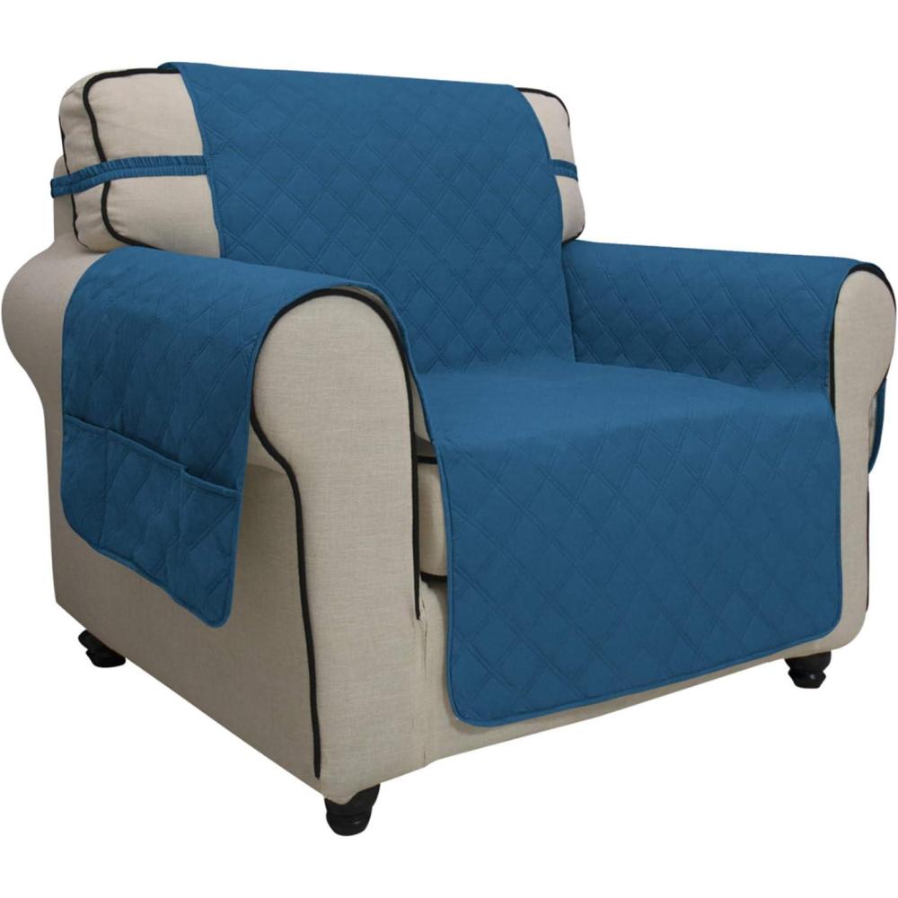 image:imageEasyGoing Sofa Slipcover Waterproof Couch Cover for 3 Cushion Couch Sofa Cover Furniture Protector Cover Pets Covers Washable NonSlip Fabric Pets Kids Children Dog Cat Sofa ChocolatePeacock Blue