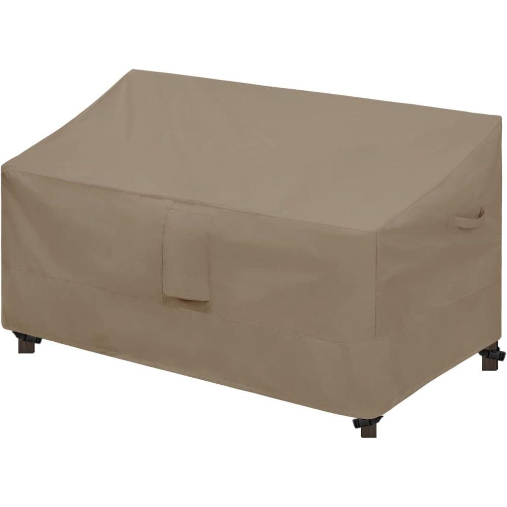 image:imageEasyGoing Waterproof Patio Sofa Cover UV Resistant 3 Seater Outdoor Sofa Cover Weatherproof Lawn Patio Furniture Cover with Tape Sealed Seam 79Wx37Dx35H inch BlackCamel