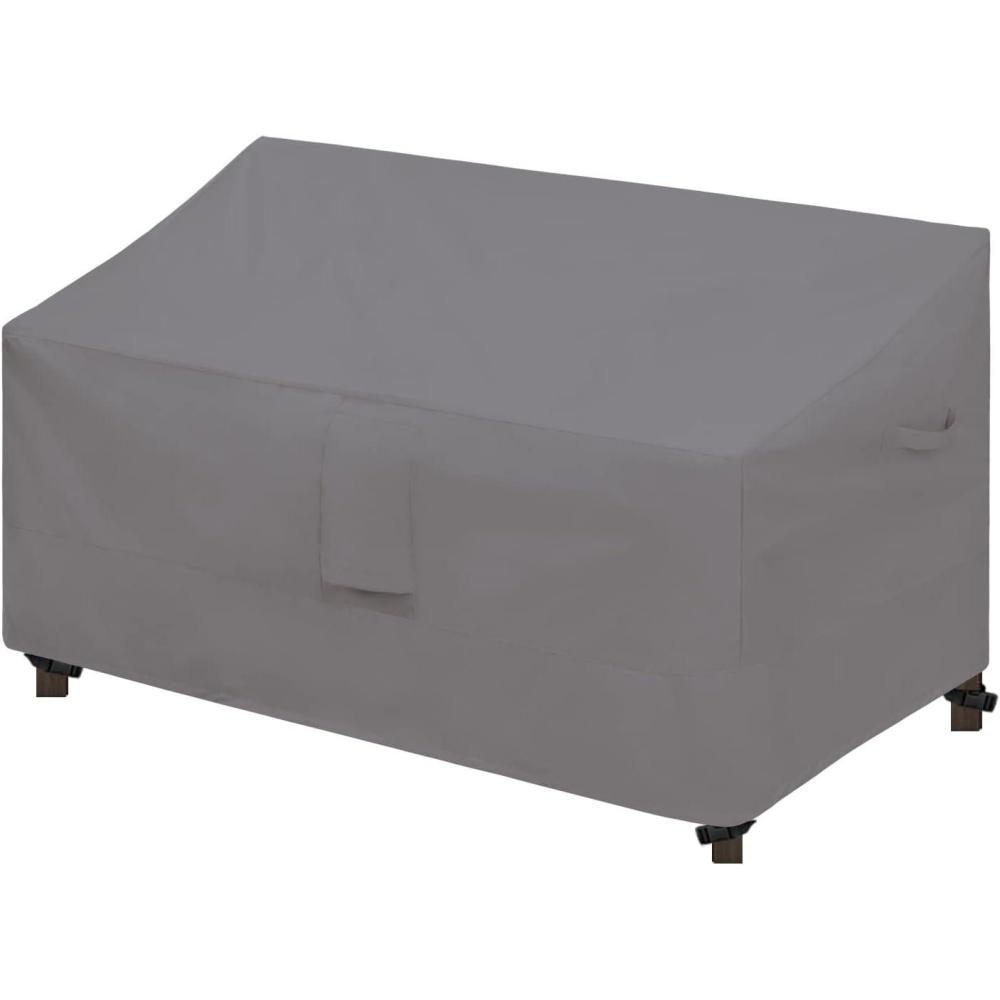 image:imageEasyGoing Waterproof Patio Sofa Cover UV Resistant 3 Seater Outdoor Sofa Cover Weatherproof Lawn Patio Furniture Cover with Tape Sealed Seam 79Wx37Dx35H inch BlackGrey