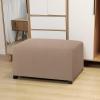 Easy-Going 100% Dual Waterproof Stretch Ottoman Cover Rectangle Folding Storage Stool Furniture Protector Soft Slipcover for Living Room with Elastic Bottom (Large, Dark Gray)(Camel)