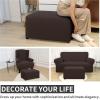 Easy-Going 100% Dual Waterproof Stretch Ottoman Cover Rectangle Folding Storage Stool Furniture Protector Soft Slipcover for Living Room with Elastic Bottom (Large, Dark Gray)(Chocolate)