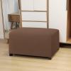Easy-Going 100% Dual Waterproof Stretch Ottoman Cover Rectangle Folding Storage Stool Furniture Protector Soft Slipcover for Living Room with Elastic Bottom (Large, Dark Gray)(Brown)