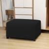 Easy-Going 100% Dual Waterproof Stretch Ottoman Cover Rectangle Folding Storage Stool Furniture Protector Soft Slipcover for Living Room with Elastic Bottom (Large, Dark Gray)(Black)