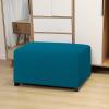 Easy-Going 100% Dual Waterproof Stretch Ottoman Cover Rectangle Folding Storage Stool Furniture Protector Soft Slipcover for Living Room with Elastic Bottom (Large, Dark Gray)(Peacock Blue)