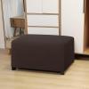 Easy-Going 100% Dual Waterproof Stretch Ottoman Cover Rectangle Folding Storage Stool Furniture Protector Soft Slipcover for Living Room with Elastic Bottom (Large, Dark Gray)(Chocolate)
