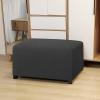 Easy-Going 100% Dual Waterproof Stretch Ottoman Cover Rectangle Folding Storage Stool Furniture Protector Soft Slipcover for Living Room with Elastic Bottom (Large, Dark Gray)(Dark Gray)