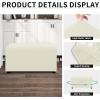 Easy-Going 100% Dual Waterproof Stretch Ottoman Cover Rectangle Folding Storage Stool Furniture Protector Soft Slipcover for Living Room with Elastic Bottom (Large, Dark Gray)(Ivory)