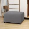 Easy-Going 100% Dual Waterproof Stretch Ottoman Cover Rectangle Folding Storage Stool Furniture Protector Soft Slipcover for Living Room with Elastic Bottom (Large, Dark Gray)(Light Gray)