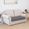 Easy-Going 100% Waterproof 4 Pieces Couch Cushion Covers for Sectional Sofa Left/Right L Shape Chaise Lounge Sofa Seat slipcover Anti-Slip Sofa Cover (3 Seater + 1 Chaise, Dark Gray(Light Gray)