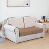 Easy-Going 100% Waterproof 4 Pieces Couch Cushion Covers for Sectional Sofa Left/Right L Shape Chaise Lounge Sofa Seat slipcover Anti-Slip Sofa Cover (3 Seater + 1 Chaise, Dark Gray(Camel)