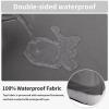 Easy-Going 100% Waterproof 4 Pieces Couch Cushion Covers for Sectional Sofa Left/Right L Shape Chaise Lounge Sofa Seat slipcover Anti-Slip Sofa Cover (3 Seater + 1 Chaise, Dark Gray(Light Gray)