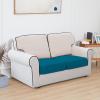 Easy-Going 100% Waterproof 4 Pieces Couch Cushion Covers for Sectional Sofa Left/Right L Shape Chaise Lounge Sofa Seat slipcover Anti-Slip Sofa Cover (3 Seater + 1 Chaise, Dark Gray(Peacock Blue)