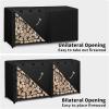 Easy-Going 4 Feet Outdoor Log Rack Cover Waterproof Weatherproof Firewood Cover with Openable Front Flap, (Cover Only, Rack Not Included)(Black)