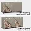 Easy-Going 4 Feet Outdoor Log Rack Cover Waterproof Weatherproof Firewood Cover with Openable Front Flap, (Cover Only, Rack Not Included)(Camel)